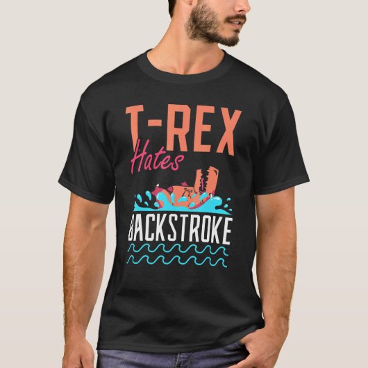T-Rex haat backlijnschemerzwemmer T-shirt (Voorkant)