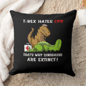 T-Rex haat CPR dat is waarom dinosaurussen uitster Kussen (Deken)