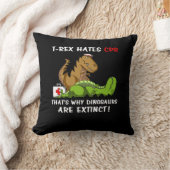 T-Rex haat CPR dat is waarom dinosaurussen uitster Kussen (Deken)
