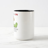 T-Rex haat CPR dat is waarom dinosaurussen uitster Tweekleurige Koffiemok (Center)