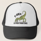T-Rex haat druppeltjes Trucker Pet (Voorkant)