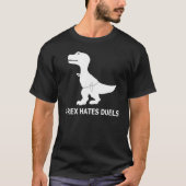 T-Rex haat Duels Dark T-Shirt (Voorkant)