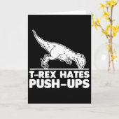 T-rex Haat Push-ups Grappige Fitness Workout Cool  Kaart (Gele Bloem)