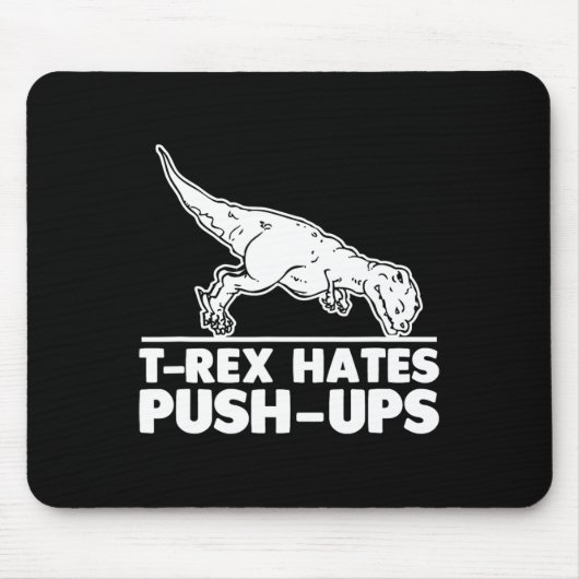 T-rex Haat Push-ups Grappige Fitness Workout Cool Muismat (Voorkant)