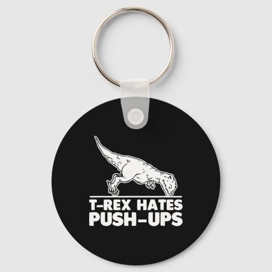 T-rex Haat Push-ups Grappige Fitness Workout Cool  Sleutelhanger (Voorkant)