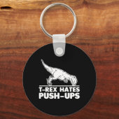 T-rex Haat Push-ups Grappige Fitness Workout Cool  Sleutelhanger (Voorkant)