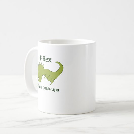 T-Rex haat push-ups Koffiemok (Voorkant links)