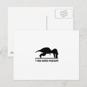 t-rex haat pushups.ai briefkaart (Voorkant / Achterkant)