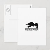 t-rex haat pushups.ai briefkaart (Voorkant / Achterkant)