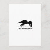 t-rex haat pushups.ai briefkaart (Voorkant)