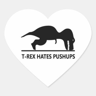 t-rex haat pushups.ai hart sticker