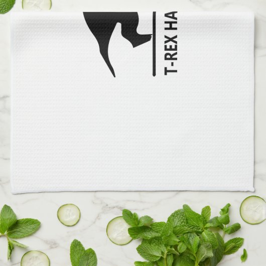 t-rex haat pushups.ai theedoek (Gevouwen)