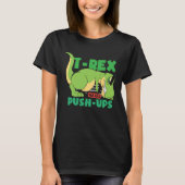T Rex haat pushups-out gym T-shirt (Voorkant)