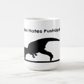 T-Rex haat Pushups Push Humor Funny Koffiemok (Center)