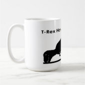 T-Rex haat Pushups Push Humor Funny Koffiemok (Links)