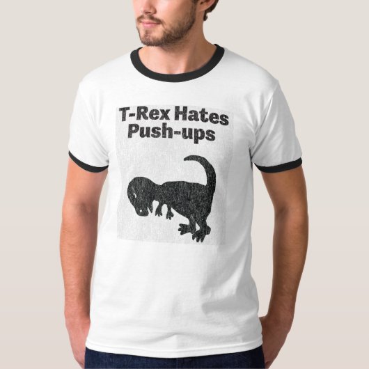 T-Rex haat Shirt met drukknop-Ups (Voorkant)