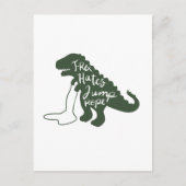 T-rex haat springtouw - Kies achtergrondkleur Briefkaart (Voorkant)