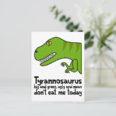 T-Rex Haiku Briefkaart (Staand voorkant)
