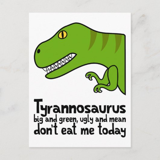 T-Rex Haiku Briefkaart (Voorkant)