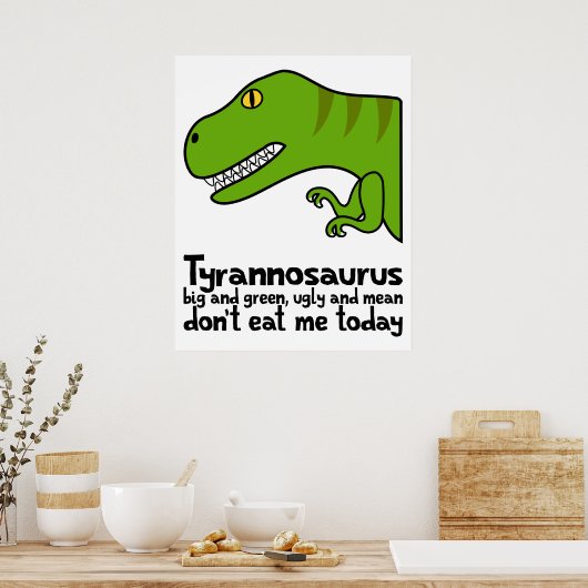 T-Rex Haiku Poster (Keuken)