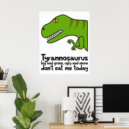 T-Rex Haiku Poster (Thuiskantoor)