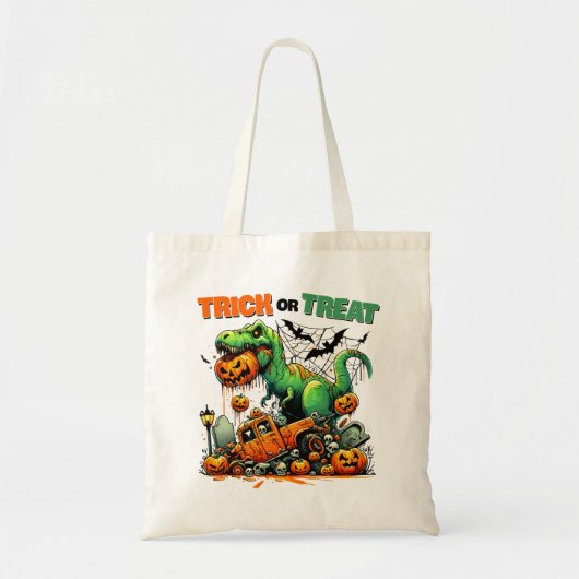 T-Rex Halloween Adventure Trick or treat Bag Tote Bag (Voorkant)