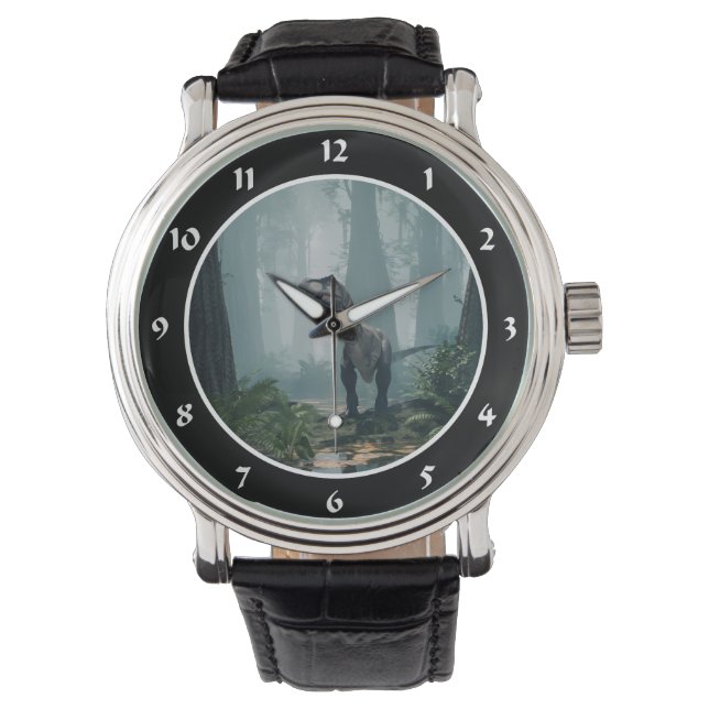 T-Rex Handdoek Horloge (Voorkant)