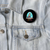 T-rex Happy Easter Eggs Retro  Pixel Art Ro Ronde Button 5,7 Cm (In situ)