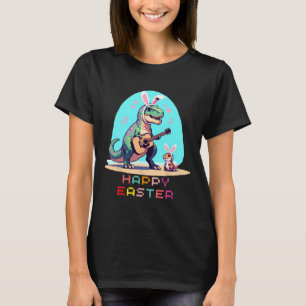 T-rex Happy Pasen Eieren Retro Vintage Pixel Art R T-shirt