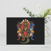 T-Rex Happy Thanksgiving-dinosaurussen Feestdagenkaart (Staand voorkant)