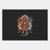 T-Rex Happy Thanksgiving-dinosaurussen Inpakpapier Vel (Voorkant)