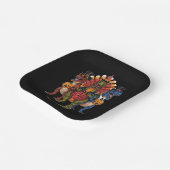 T-Rex Happy Thanksgiving-dinosaurussen Papieren Bordje (Gebogen)