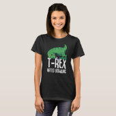 T Rex Hates Bowling Short Arms Dino TRex T-shirt (Voorkant volledig)