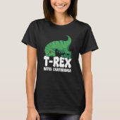 T Rex Hates Chaturanga Yoga Short Arms Dino TRex T-shirt (Voorkant)