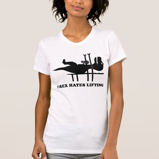 T-Rex Hates Lifting T-shirt (Voorkant)