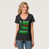 T Rex Hates Minigolf Mini Golf T-shirt (Voorkant volledig)