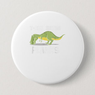 T Rex Hates Planks Funny Dinosaur Enthusiast Ronde Button 7,6 Cm