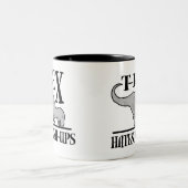 T-Rex Hates Push-Ups $ 18,95 Tweekleurige Koffiemok (Center)