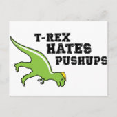 T-rex Hates Pushups Briefkaart (Voorkant)