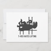 T-rex hates tillen - Kies achtergrondkleur Kaart (Achterkant)