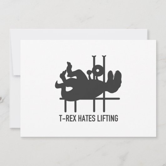 T-rex hates tillen - Kies achtergrondkleur Kaart (Achterkant)