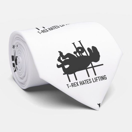 T-rex hates tillen - Kies achtergrondkleur Stropdas (Opgerold)