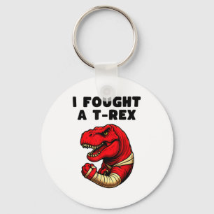 T-rex herstelt-shirt voor jongens met gebroken arm sleutelhanger