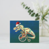 T-Rex Hipster Christmas Briefkaart (Staand voorkant)