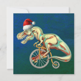 T-Rex Hipster Christmas Feestdagenkaart