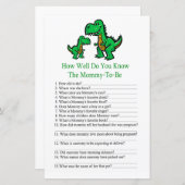 T-rex Hoe goed ken je het baby shower spel? (Voorkant / Achterkant)