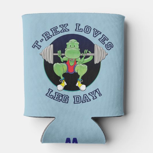 T-Rex houdt van beendag Blikjeskoeler (Achterkant)