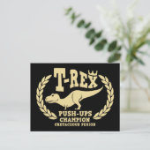 T-Rex houdt van Duw-Ups Briefkaart (Staand voorkant)