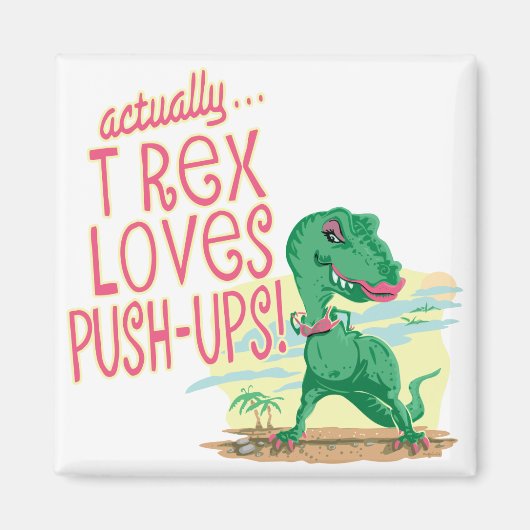 T Rex houdt van Duw-Ups Magneet (Voorkant)