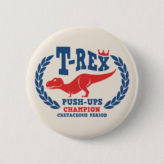 T-Rex houdt van Duw-Ups Ronde Button 5,7 Cm (Voorkant)